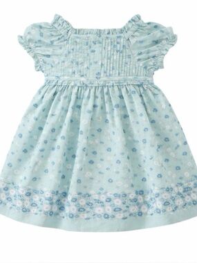 Janie and Jack Blue Flower Dress 6-12months